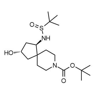 rel-tert-Butyl (1R,3S)-1-((tert-butylsulfinyl)amino)-3-hydroxy-8-azaspiro[4.5]decane-8-carboxylate|CS-0128541