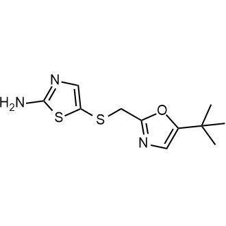 5-(((5-(tert-Butyl)oxazol-2-yl)methyl)thio)thiazol-2-amine|CS-0132535
