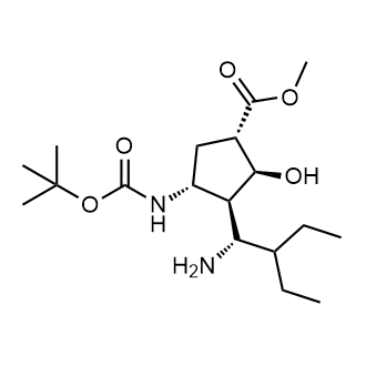 Methyl (1S,2S,3S,4R)-3-((S)-1-amino-2-ethylbutyl)-4-((tert-butoxycarbonyl)amino)-2-hydroxycyclopentane-1-carboxylate|CS-0133691
