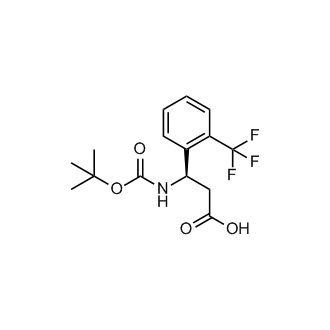 (R)-3-((tert-Butoxycarbonyl)amino)-3-(2-(trifluoromethyl)phenyl)propanoic acid|CS-0135310