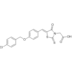 2-(5-(4-((4-Chlorobenzyl)oxy)benzylidene)-4-oxo-2-thioxothiazolidin-3-yl)acetic acid|CS-0137216