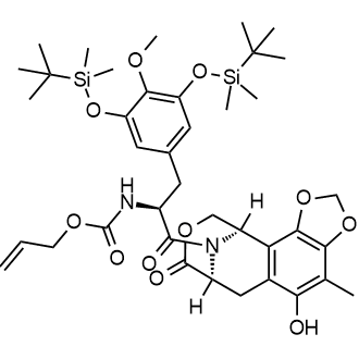 Allyl ((S)-3-(3,5-bis((tert-butyldimethylsilyl)oxy)-4-methoxyphenyl)-1-((7S,11R)-5-hydroxy-4-methyl-8-oxo-7,8,10,11-tetrahydro-6H-7,11-epimino[1,3]dioxolo[4',5':5,6]benzo[1,2-d]oxocin-12-yl)-1-oxopropan-2-yl)carbamate|CS-0137727