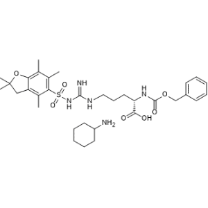 Cyclohexanamine N2-((benzyloxy)carbonyl)-Nw-((2,2,4,6,7-pentamethyl-2,3-dihydrobenzofuran-5-yl)sulfonyl)-L-argininate|CS-0137984