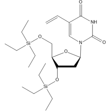 1-((2R,4S,5R)-4-((Triethylsilyl)oxy)-5-(((triethylsilyl)oxy)methyl)tetrahydrofuran-2-yl)-5-vinylpyrimidine-2,4(1H,3H)-dione,97%(stabilized with TBC)|CS-0140469
