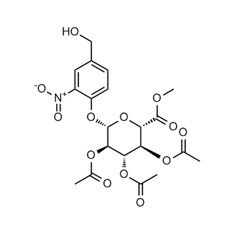 (2S,3R,4S,5S,6S)-2-(4-(Hydroxymethyl)-2-nitrophenoxy)-6-(methoxycarbonyl)tetrahydro-2H-pyran-3,4,5-triyl triacetate|CS-0142109
