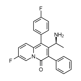 (S)-2-(1-Aminoethyl)-7-fluoro-1-(4-fluorophenyl)-3-phenyl-4H-quinolizin-4-one|CS-0142660