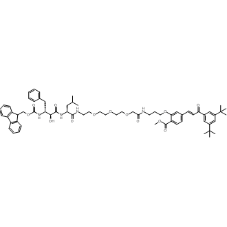 Methyl 2-(((5R,6S,9S)-5-benzyl-1-(9H-fluoren-9-yl)-6-hydroxy-9-isobutyl-3,7,10,22-tetraoxo-2,14,17,20-tetraoxa-4,8,11,23-tetraazahexacosan-26-yl)oxy)-4-((E)-3-(3,5-di-tert-butylphenyl)-3-oxoprop-1-en-1-yl)benzoate|CS-0144957