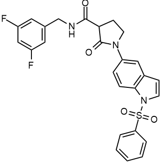 N-(3,5-Difluorobenzyl)-2-oxo-1-(1-(phenylsulfonyl)-1H-indol-5-yl)pyrrolidine-3-carboxamide|CS-0146331