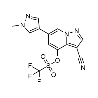3-Cyano-6-(1-methyl-1H-pyrazol-4-yl)pyrazolo[1,5-a]pyridin-4-yl trifluoromethanesulfonate|CS-0146897