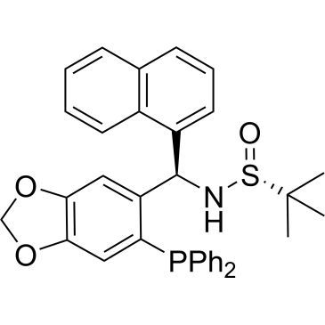 [S(R)]-N-[(R)-[6-(Diphenylphosphino)benzo[d][1,3]dioxol-5-yl]-1-naphthalenylmethyl]-2-methyl-2-propanesulfinamide|CS-0147213