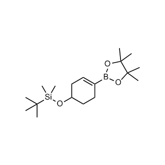 tert-Butyldimethyl((4-(4,4,5,5-tetramethyl-1,3,2-dioxaborolan-2-yl)cyclohex-3-en-1-yl)oxy)silane|CS-0147275