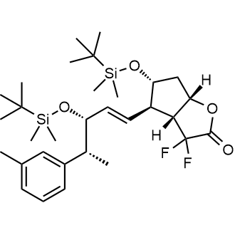 (3aR,4R,5R,6aS)-5-((Tert-butyldimethylsilyl)oxy)-4-((3R,4R,E)-3-((tert-butyldimethylsilyl)oxy)-4-(m-tolyl)pent-1-en-1-yl)-3,3-difluorohexahydro-2H-cyclopenta[b]furan-2-one|CS-0149560