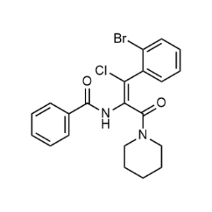 (Z)-N-(1-(2-Bromophenyl)-1-chloro-3-oxo-3-(piperidin-1-yl)prop-1-en-2-yl)benzamide|CS-0149857