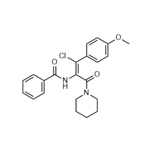(Z)-N-(1-Chloro-1-(4-methoxyphenyl)-3-oxo-3-(piperidin-1-yl)prop-1-en-2-yl)benzamide|CS-0150442