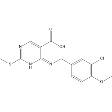 4-((3-Chloro-4-methoxybenzyl)amino)-2-(methylthio)pyrimidine-5-carboxylic acid|CS-0150579