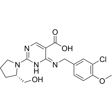 (S)-4-((3-Chloro-4-methoxybenzyl)amino)-2-(2-(hydroxymethyl)pyrrolidin-1-yl)pyrimidine-5-carboxylic acid|CS-0150580