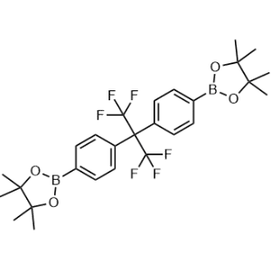 2,2'-((Perfluoropropane-2,2-diyl)bis(4,1-phenylene))bis(4,4,5,5-tetramethyl-1,3,2-dioxaborolane)|CS-0161569