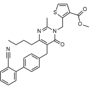 Methyl 2-((4-butyl-5-((2'-cyano-[1,1'-biphenyl]-4-yl)methyl)-2-methyl-6-oxopyrimidin-1(6H)-yl)methyl)thiophene-3-carboxylate|CS-0161690