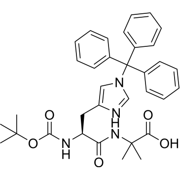 (S)-2-(2-((tert-Butoxycarbonyl)amino)-3-(1-trityl-1H-imidazol-4-yl)propanamido)-2-methylpropanoic acid|CS-0162100