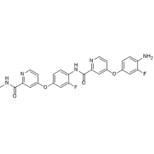 4-(4-amino-3-fluorophenoxy)-N-(2-fluoro-4-((2-(methylcarbamoyl)pyridin-4-yl)oxy)phenyl)picolinamide  Regorafenib Impurity|CS-0163821