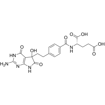 (2S)-2-(4-(2-(2-amino-5-hydroxy-4,6-dioxo-4,5,6,7-tetrahydro-3H-pyrrolo[2,3-d]pyrimidin-5-yl)ethyl)benzamido)pentanedioic acid  (Pemetrexed Impuruity）|CS-0164007