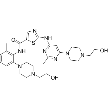 2-((6-(4-(2-hydroxyethyl)piperazin-1-yl)-2-methylpyrimidin-4-yl)amino)-N-(2-(4-(2-hydroxyethyl)piperazin-1-yl)-6-methylphenyl)thiazole-5-carboxamide  (Dasatinib Impuruity）|CS-0164047