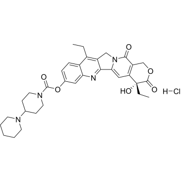 (R)-4,11-diethyl-4-hydroxy-3,14-dioxo-3,4,12,14-tetrahydro-1H-pyrano[3',4':6,7]indolizino[1,2-b]quinolin-8-yl [1,4'-bipiperidine]-1'-carboxylate hydrochloride  (Irinotecan Impuruity）|CS-0164086