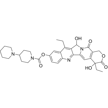 (4S)-4,11-diethyl-4,12-dihydroxy-3,14-dioxo-3,4,12,14-tetrahydro-1H-pyrano[3',4':6,7]indolizino[1,2-b]quinolin-9-yl [1,4'-bipiperidine]-1'-carboxylate  (Irinotecan Impuruity）|CS-0164088