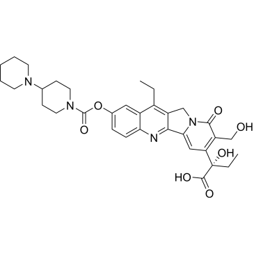 (S)-2-(2-(([1,4'-bipiperidine]-1'-carbonyl)oxy)-12-ethyl-8-(hydroxymethyl)-9-oxo-9,11-dihydroindolizino[1,2-b]quinolin-7-yl)-2-hydroxybutanoic acid  Irinotecan Impurity|CS-0164095