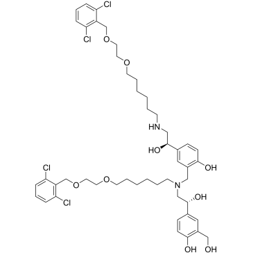 2-(((6-(2-((2,6-dichlorobenzyl)oxy)ethoxy)hexyl)((R)-2-hydroxy-2-(4-hydroxy-3-(hydroxymethyl)phenyl)ethyl)amino)methyl)-4-((R)-2-((6-(2-((2,6-dichlorobenzyl)oxy)ethoxy)hexyl)amino)-1-hydroxyethyl)phenol (Vilanterol Impuruity）|CS-0164241