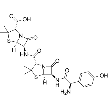 (2S,5R,6R)-6-((2S,5R,6R)-6-((R)-2-Amino-2-(4-hydroxyphenyl)acetamido)-3,3-dimethyl-7-oxo-4-thia-1-azabicyclo[3.2.0]heptane-2-carboxamido)-3,3-dimethyl-7-oxo-4-thia-1-azabicyclo[3.2.0]heptane-2-carboxylic acid  Amoxicillin Impurity|CS-0164528