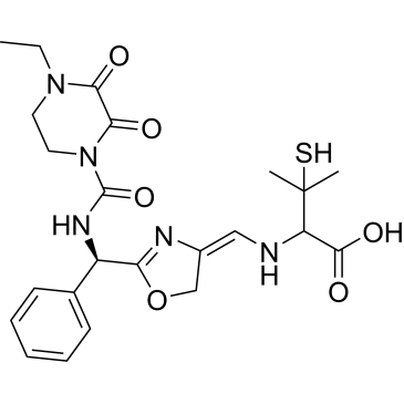 2-(((2-((R)-(4-ethyl-2,3-dioxopiperazine-1-carboxamido)(phenyl)methyl)oxazol-4(5H)-ylidene)methyl)amino)-3-mercapto-3-methylbutanoic acid  (Piperacillin Impuruity）|CS-0164538
