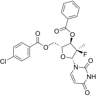 ((2R,3R,4R,5R)-3-(benzoyloxy)-5-(2,4-dioxo-3,4-dihydropyrimidin-1(2H)-yl)-4-fluoro-4-methyltetrahydrofuran-2-yl)methyl 4-chlorobenzoate  (Sofosbuvir Impuruity）