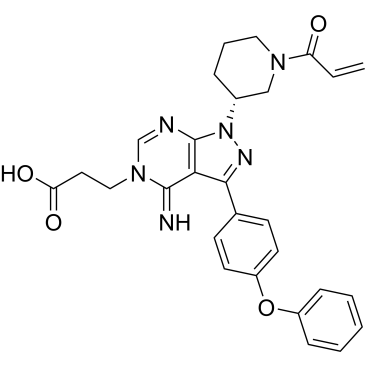 (R)-3-(1-(1-Acryloylpiperidin-3-yl)-4-imino-3-(4-phenoxyphenyl)-1,4-dihydro-5H-pyrazolo[3,4-d]pyrimidin-5-yl)propanoic Acid Ibrutinib Impurity|CS-0164735