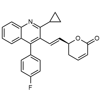 (S,E)-6-(2-(2-cyclopropyl-4-(4-fluorophenyl)quinolin-3-yl)vinyl)-5,6-dihydro-2H-pyran-2-one  Pitavastatin Impurity|CS-0164784