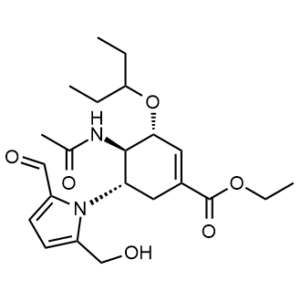 (3R,4R,5S)-Ethyl-4-acetamido-5-(2-formyl-5-(hydroxymethyl)-1H-pyrrol-1-yl)-3-(pentan-3-yloxy)cyclohex-1-ene-1-carboxylate Oseltamivir Impurity|CS-0164883