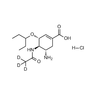 (3R,4R,5S)-4-(Acetamido-2,2,2-d3)-5-amino-3-(pentan-3-yloxy)cyclohex-1-ene-1-carboxylic Acid Hydrochloride (Oseltamivir Impuruity）|CS-0165009