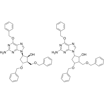 (1R,2S,3S,5S)-5-(2-amino-6-(benzyloxy)-9H-purin-9-yl)-3-(benzyloxy)-2-((benzyloxy)methyl)cyclopentanol compound with (1S,2R,3R,5R)-5-(2-amino-6-(benzyloxy)-9H-purin-9-yl)-3-(benzyloxy)-2-((benzyloxy)methyl)cyclopentanol (1:1)  (Entecavir Impuruity）|CS-0165030