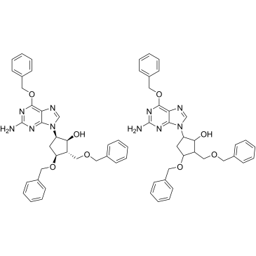 (1R,2R,3R,5S)-5-(2-amino-6-(benzyloxy)-9H-purin-9-yl)-3-(benzyloxy)-2-((benzyloxy)methyl)cyclopentanol compound with (1S,2S,3S,5R)-5-(2-amino-6-(benzyloxy)-9H-purin-9-yl)-3-(benzyloxy)-2-((benzyloxy)methyl)cyclopentanol (1:1)  (Entecavir Impuruity）|CS-0165031