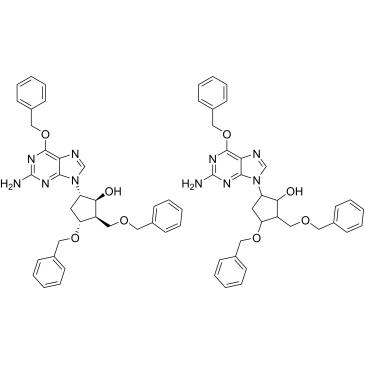 (1R,2S,3S,5R)-5-(2-amino-6-(benzyloxy)-9H-purin-9-yl)-3-(benzyloxy)-2-((benzyloxy)methyl)cyclopentanol compound with (1S,2R,3R,5S)-5-(2-amino-6-(benzyloxy)-9H-purin-9-yl)-3-(benzyloxy)-2-((benzyloxy)methyl)cyclopentanol (1:1)  (Entecavir Impuruity）|CS-0165032