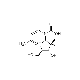 ((Z)-3-amino-3-oxoprop-1-en-1-yl)((2R,3R,4R,5R)-3-fluoro-4-hydroxy-5-(hydroxymethyl)-3-methyltetrahydrofuran-2-yl)carbamic acid  (Sofosbuvir Impuruity）