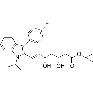 (3R,5S,6E)-7-[3-(4-Fluorophenyl)-1-(1-methylethyl)-1H-indol-2-yl]-3,5-dihydroxy-6-heptenoic Acid 1,1-Dimethylethyl Ester  (Fluvastatin Impuruity）|CS-0165204