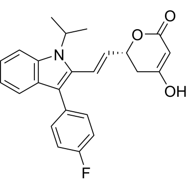 (6R)-6-[(E)-2-[3-(4-Fluorophenyl)-1-(1-methylethyl)-1H-indol-2-yl]ethenyl]-4-hydroxy-5,6-dihydro-2H-pyran-2-one  (Fluvastatin Impuruity）|CS-0165206
