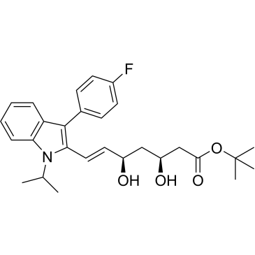 (3S,5R,E)-tert-butyl 7-(3-(4-fluorophenyl)-1-isopropyl-1H-indol-2-yl)-3,5-dihydroxyhept-6-enoate  (Fluvastatin Impuruity）|CS-0165209