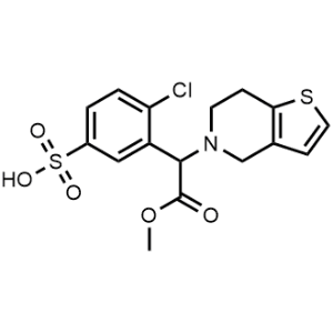 4-chloro-3-(1-(6,7-dihydrothieno[3,2-c]pyridin-5(4H)-yl)-2-methoxy-2-oxoethyl)benzenesulfonic acid  Clopidogrel Impurity|CS-0165243
