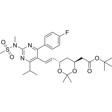 tert-butyl 2-((4S,6S)-6-((E)-2-(4-(4-fluorophenyl)-6-isopropyl-2-(N-methylmethylsulfonamido)pyrimidin-5-yl)vinyl)-2,2-dimethyl-1,3-dioxan-4-yl)acetate  (Rosuvastatin Impuruity）|CS-0165273