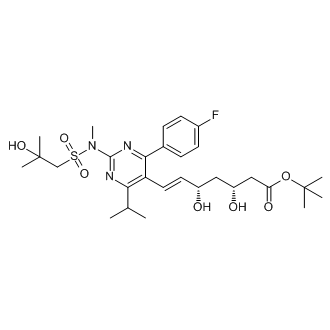 (3R,5S,E)-tert-butyl 7-(4-(4-fluorophenyl)-2-(2-hydroxy-N,2-dimethylpropylsulfonamido)-6-isopropylpyrimidin-5-yl)-3,5-dihydroxyhept-6-enoate  (Rosuvastatin Impuruity）|CS-0165284