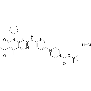 tert-butyl 4-(6-((6-acetyl-8-cyclopentyl-5-methyl-7-oxo-7,8-dihydropyrido[2,3-d]pyrimidin-2-yl)amino)pyridin-3-yl)piperazine-1-carboxylate hydrochloride  (Palbociclib Impuruity）|CS-0165500
