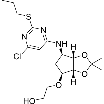 2-(((3aR,4S,6R,6aS)-6-((6-chloro-2-(propylthio)pyrimidin-4-yl)amino)-2,2-dimethyltetrahydro-3aH-cyclopenta[d][1,3]dioxol-4-yl)oxy)ethanol  (Ticagrelor Impurity）|CS-0165742