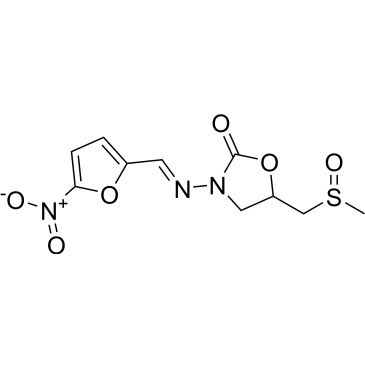 (E)-5-((Methylsulfinyl)methyl)-3-(((5-nitrofuran-2-yl)methylene)amino)oxazolidin-2-one  Nifuratel Impurity|CS-0165800